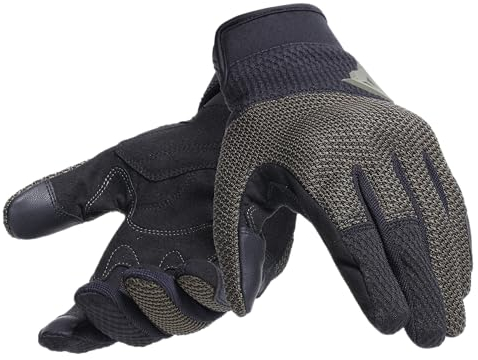 Dainese - Torino Gloves, Textil Handschuhe, Knöchelschutz, Touchscreen, Motorradhandschuhe Für Männer, Schwarz/Grape Leaf, M