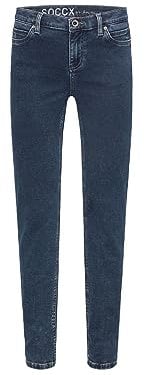 SOCCX Damen Jeans HE:DI Slim Fit Blue Black Jogg 31 32