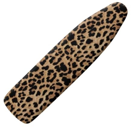 Jeiento Washable Ironing Board Cover with Elastic Edge Brown Leopard Print Soft Heat Reflective Ironing Pad Cover Replacement Covers,Easy Installation,15x54
