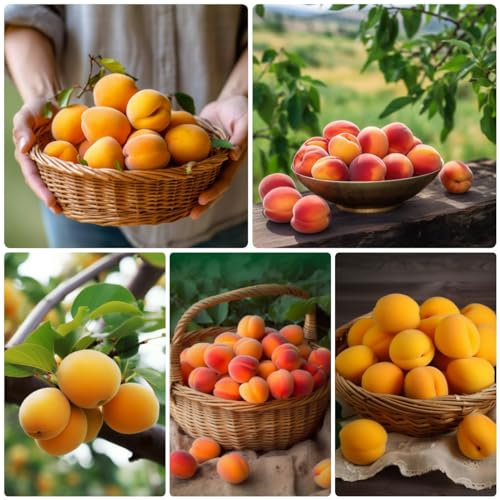 4 pcs Aprikosenbaum kaufen samen - säulenobst winterfeste pflanzen für balkon,aprikosen, zwergobstbäume indoor garten exotische früchte dekopflanzen säulenobstbäume bonsai topf obst