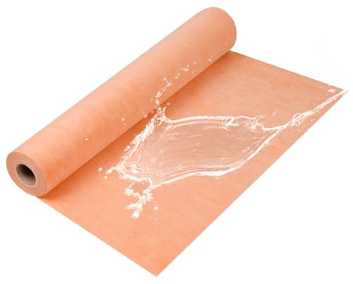 Boshen Wasserdichte Membran für Dusche, 1,1 m x 8,8 m, 108 m² Unterlage, Duschmembran, 20 mm Dicke, wasserdichtes Polyethylen-Gewebe für Fliesen, Duschwände, Badezimmerböden