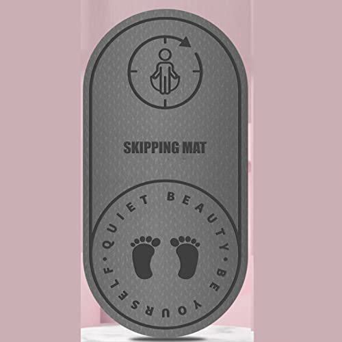 Jump Rope Mat TPE Jump Rope Mat Non Slip TPE Skipping Rope Mat Sound Insulation Home Yoga Mat Jump Mat for Home Gym Flooring Concrete Fitness Exercise Mat(126 X 60 X 8MM-Gray)