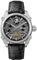 Ingersoll The Varsity 47 mm Automatic Herrenuhr mit grauem Skelettziffernblatt und schwarzem Leder Armband I15402