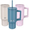 SHO XL Tumbler - Insulated Stainless Steel Reusable Water Bottle Iced Coffee Travel Mug with Handle, Straw Lid & Slider Lid - 900ml / 30 oz - Cold 24 Hours - Hot 12 Hours (Petrol, 900ml)