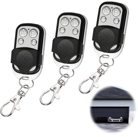 Xumann 3PCS 433Mhz Universal Garage Door Opener Remote,Cloning Garage Door Remote