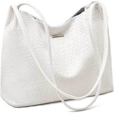 FOXLOVER tote bag damen, handtasche damen mittelgroß, geflochtene tasche, gewebte tasche, tasche geflochten, tasche bordeaux