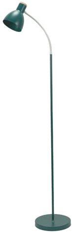 ValueLights | Teal Metal Dome Shade Wooden Base Adjustable Task Reading Light Floor Lamp | Floor Lamps, Home Décor & Improvement Essential | Included LED Bulb