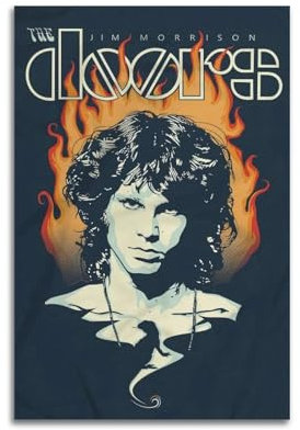 KSAIRHNRHRG The Doors Poster, Wandkunst, Vintage, ästhetisches Poster, dekoratives Gemälde für Wohnzimmer, Schlafzimmer, elegantes Poster, 30 x 45 cm, ungerahmter Stil