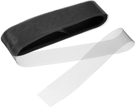QUARKZMAN 25 Yards Steifes Rosshaarband 2 Zoll Breit Schwarz | Für Polyester Knochen Nähen, Hochzeitskleid Tanz Formelle Kleid Zubehör