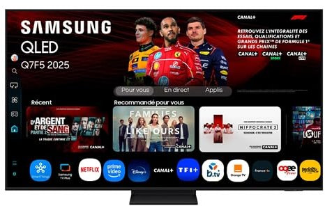 Samsung TV 65 Pulgadas QLED Q7F5 4K Smart TV con Vision AI, 100% Volumen de Color con Quantum Dot y más de 500 Canales