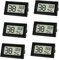Farerkass Hygrometer - Thermometer, Digital Mini Luftfeuchtigkeitsmesser mit LCD, Zimmertemperatur für Innenräume und Hydrometer für Babyzimmer,Schlafzimmer und Weinkeller, Schwarz (6)