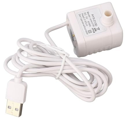 PET -Wasserbrunnenpumpe, USB -Pumpe Pumpe ohne USB -Wasserbrunnen Bürstenloser Motor mit Verstellbarem Wasserfluss, Abnehmbares Design, Katzenhund