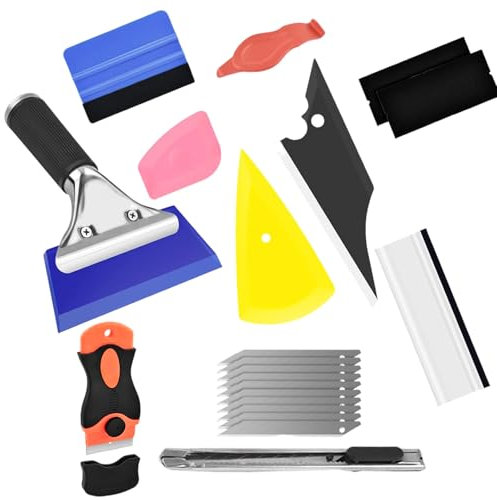 Car Window Tint Kit 11 in 1 Vinyl Wrap Tools Car Window Film Tinting Tools Window Film Tools Window Tint Film Car Window Tinting Tools Vinyl Wrap Kit with Squeegee for Window Tint