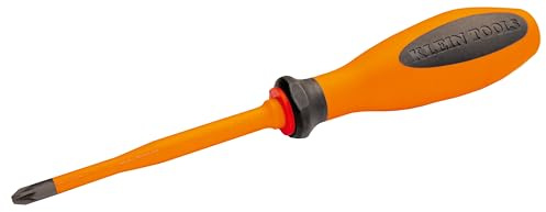 Klein Tools 6942100EINS | VDE Schraubendreher isoliert | Pozidriv PZ2 x 100 mm | Slim Design für enge Räume | 1000V geprüft | IEC 60900 | Elektriker Werkzeug