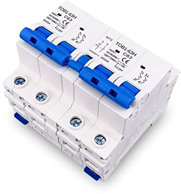 BVTUCMDY Interruttore Automatico Interruttore di trasferimento Manuale a Doppia Alimentazione Interruttore Automatico MCB 50Hz/60Hz(6 Years,2P 2P)