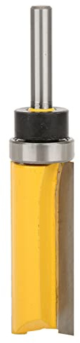 Flush Trim Router Bit 1 / 4 Inch Shank | T - Shaped Bearing Wood Trimming Tool | 1 / 4x3 / 4x50.8 Slotting Cutter for Woodworking / Carpentry / Milling