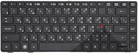 FANFAOZ US/RU-Tastatur für HP EliteBook 8470B, 8470P, 8470, 8460, 8460p, 8460w, ProBook 6460, 6460b, 6470 Laptops (ohne Point Stick)(Russian Black)