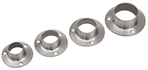 Edelstahl Wandflansch Wandhalter Größenauswahl 19mm / 22mm / 25mm / 32mm (Ø32mm Wandflansch, Edelstahl)