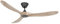 CasaFan Deckenventilator 315218 ECO Genuino 152 Massivholz natur/schwarz matt lackiert