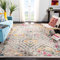 SAFAVIEH Boho Teppich für Wohnzimmer, Esszimmer, Schlafzimmer - Madison Collection, Kurzer Flor, Grau und Gelb, 160 X 229 cm