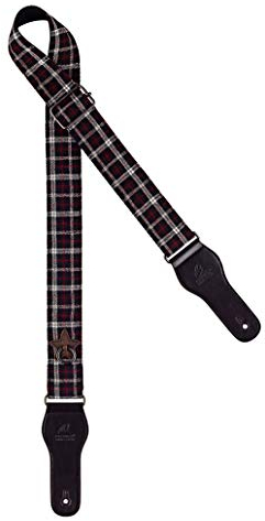 Ortega Guitars Gitarrengurt Länge Verstellbar - Akustik Gitarre / Bass, E-Gitarre, E-Bass - Highland Series – Baumwolle, Schottisch Dunkel (OCS-140)