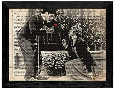 Vintage-Film-Film City Lights auf Definition von Hollywood - Unframed - A4-Format.