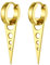 PROSTEEL Mini Huggie Ohrringe Unisex mini Kreolen mit umgekehrtem Dreieck Anhänger 18k vergoldet Spike Ohrhänger Ohr Piercing Zubehören für Männer Frauen