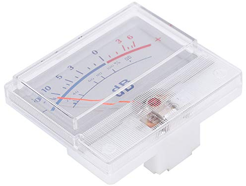 VU Meter P-55 Mini-Verstärkerpegel Dezibel Messgerät -20 - +6 dB Leistungsverstärker DB Messgerät mit Zeiger für Heimwerker und Heimaudio