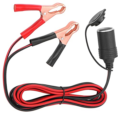 Jtron 10A Autobatterie Zigarettenanzünder Adapter 12V Autobatteriepumpe Alligator Zigarettenanzünder Steckdose 2 Meter Kabel 18AWG