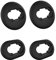 Colorful 2 Paare Silikon Ohrstöpsel Ear Tips für Samsung Galaxy Buds Live Ersatz Ohrpolster (Schwarz)