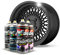 Kit de peinture brillante pour jantes - Peinture permanente facile à appliquer DIY (Couleur au choix) (Carbon Grey (Hyperblack))