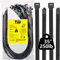 Fascetta Plastica Ultralunga 900mm x 12,4mm Grande Fascette Elettricista Cravatta con Cerniera Nera per Impieghi Gravosi, Fascetta in Nylon Nero, 30 Pezzi Fascette Ultra-Lunga Ziptie