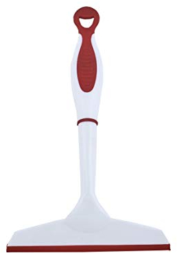 Superio 6” Window Squeegee with Grip Handle and Hanging Hook. (Red)