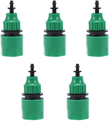 LATRAT Pack of 5 Plastic Hose Connectors 4/7 and 9/12 Irrigation Sprinkler, Garden Hose Pipe One Way Adaptor Tap Connector Fitting for Irrigation
