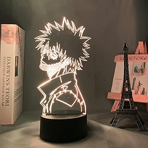3D Illusion Lampe Anime Mein Held Akademie Dabi LED Nachtlicht Für Schlafzimmer Dekor USB RGB Bunte Lampe Kind Geburtstagsgeschenk-16 Farbe mit Fernbedienung