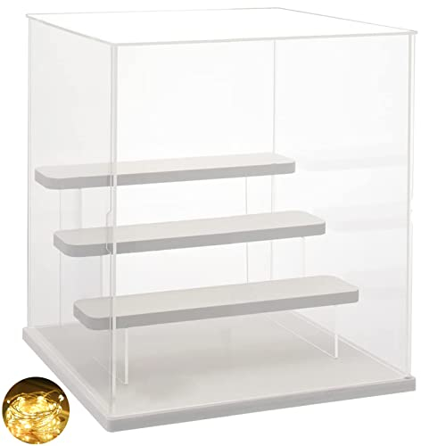 Joody 4 Niveaux Vitrine Acrylique pour Collection, Vitrine Transparent de Rangement pour Figurine, Manga, Voiture Miniature, Anti-poussière Parfum Presentoir Organisateur