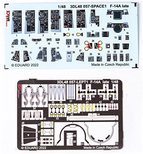 Eduard 1/48 F-14A Late Space Modellflugzeug für Tamiya, Kunststoff, Hohe Detailtreue und Realismus, Manuell, 12+, Unisex, Kinder, Modellbauer, Aviation-Enthusiasten