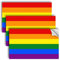 LGBTQ Pride Regenbogen-Flaggen-Aufkleber, reflektierend, 12,7 x 7,6 cm, unterstützt Schwulen-LGBT-Gleichheit, Ally Aufkleber, 3 Stück