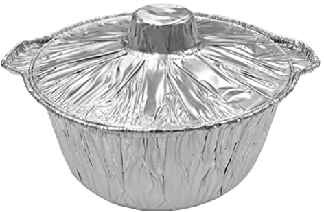 Sartén De Papel De Aluminio Bandeja De Papel De Aluminio Reciclable Sartenes Para Barbacoa Parrilla Al Aire Bandeja Para Hornear Redonda Frustrar Familiar Colector De
