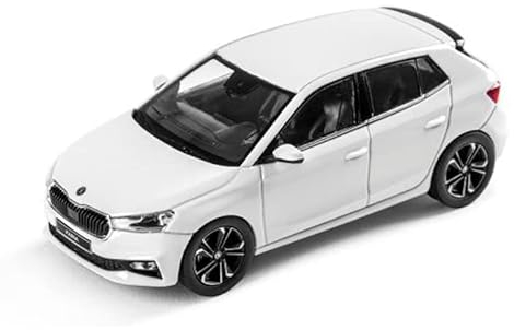 Skoda 6VA099300S9R Fabia A07 - Modellino auto in miniatura, scala 1:43, colore: Bianco