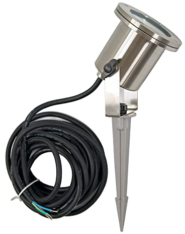 VBLED LED-Gartenstrahler Gartenteich Licht 230V, aus Edelstahl IP68 Aussenleuchte Spotbeleuchtung Strahler Gartenleuchte
