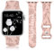 TOYOUTHS Floral Engraved Strap Compatible with Apple Watch 38mm 40mm 41mm 42mm, Soft Silicone Sport Strap with Dandelion Pattern Replacement for iWatch Series 10/9/8/7/6/5/4/3/2/1/SE, Pink