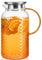 Glaskrug, PARACITY Karaffe, Wasserkaraffe mit Squama-Design, Glaskaraffe mit Deckel, Design mit Großem Durchmesser Leicht zu Reinigen (1900ML)