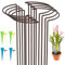 KAZITOO 8 Pack 60cm Tall Bow Plant Support Stakes, Large Strong Metal Garden Supports Sticks Retro Half Round Flower Hoops Ring Cage for Peonies Hydrangea Tomato Vegetables Sedum(60x30cm, Bronze)