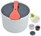 Mikrowellen-Reiskocher Dampfgarer, Mikrowellen-Nudelkocher mit Sieb, 2 l Mikrowellen-Kochgeschirr-Set für Reis, Nudeln, Gemüse, Quinoa, Haferflocken, Ramen, spülmaschinenfest, BPA-frei