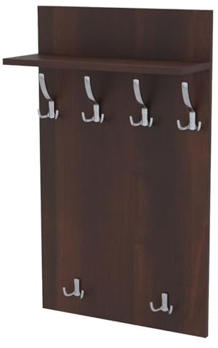AKKE Garderobenpaneel Wandgarderobe Mit Ablage Wandpaneel Garderobe PVC Maxi Anthrazit 90cm x 60 cm