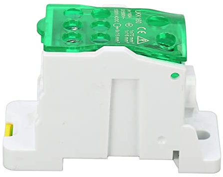 160A 690V Scatola di Giunzione di Potere Blocco di Distribuzione dei Connettori Morsettiere di Guida DIN (Verde)