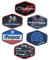 Autoaufkleber, Motiv: Dodge, Mopar, Challenger und Scat Pack Logo, Premium-Vinyl, Siebdruck, sechseckig, hergestellt in Detroit, 6 Stück