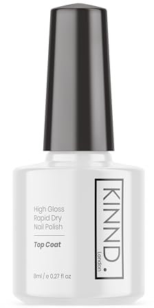 Quick Dry Nail Polish | Top Coat, 8ml | 12 Free Nail Varnish, Cruelty Free, Vegan, Made in UK