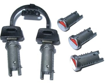 Cif 6210-5 Kit 5 Serrature Cilindretti + 2 Chiavi Compatibile Con PIAGGIO Vespa PK - PX - COSA/NRG/SFERA/NTT/ZIP - GILERA STORM/TYPHOON